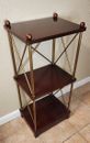 Vintage Bombay Company 2-Tier Traditional Styled Bookcase, Cherry/Brass Finish
