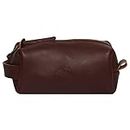 Duluth Pack Leather Travel Kit Bag (Brown, Medium)