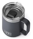 YETI Rambler, Vacuum Insulated Stainless Steel Mug with Magslider Lid, Charcoal, 10oz (296ml)