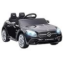 Aosom 12V Electric Ride on Car, Kids Ride-on Toy for Boys and Girls with Parent Remote Control, Suspension Wheels, Horn Honking, Music, Lights, for 3-6 Years, Black