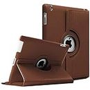 M Cart 360 Degree Rotating PU Leather Flip Case Cover for Apple iPad 2/iPad 3/iPad 4 (Model : A1460, A1459, A1458, A1416, A1430, A1403, A1397, A1396, A1395) (Brown)