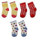 LuvLap Baby Girls Colourful Cotton Socks Pack of 3