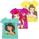 Preschool Yellow/Pink/Green Disney Princess Graphic 3-Pack T-Shirt Set
