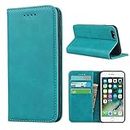 Cavor for iPhone 6 Case, iPhone 6s Case Cowhide Pattern PU Leather Cases Flip Magnetic Kickstand Book Wallet Cover Phone Case with Card Slots(4.7") -Sky Blue