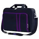 omarando Gaming Console Carrying Case,Compatible with PS5, PS5 Slim,PS4 or Xbox One,Xbox One S,Xbox One X.Travel Carrying Bag for Game Controller and Gaming Accessories (Purple-Black)
