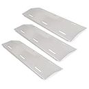 Zemibi Grill Heat Plate, Heat Plate Tent Shield, Stainless Steel Burner Cover, Flame Tamer, Grill Replacement Parts for Ducane Gas Grill Models 30400040, 30400042, 16.875 Inch, Pack of 3, Sliver