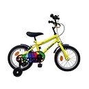 Beetle Candy 14T Kids’ Bike, 9 Inch Frame, Yellow, Single Speed Steel Frame Bike with Support Wheels, Ideal for 4-6 Years Unisex, Height 2.5-3.5 feet