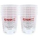 Custom Shop Pack of 12 Each 32 Ounce Paint Mix Cups with calibrated Mixing ratios on Side of Cup