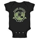 Pop Threads Camp Crystal Lake Counselor Shirt Horror Movie Infant Baby Bodysuit Black 6M