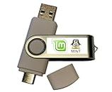 Linux Mint Cinnamon Operating System Install Bootable Boot Recovery Live USB Flash Thumb Drive - Great Everyday OS for Everyone! USB-C Compatible