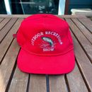 Sombrero de pesca rojo vintage de los años 90 recreación al aire libre espectáculo naturaleza sombrero de colección