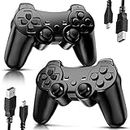 Controller for PS3 Wireless Controller for Sony 2 Pack Game Controller Compatible with Playstation 3 with High-Performance Motion Sense Double Vibration and Charging Cable