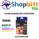 Genuine Epson 200 Standard & XL High Yield Ink Cartridge or 4 Colour Value Pack