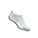 Thorlos Unisex Thick Padded Running Socks, Roll Top, White/Platinum, Medium (Women's Shoe Size: 6.5-10, Men's Shoe Size: 5.5-8.5)