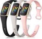Slim Band Compatible with Fitbit Charge 5 Bands/Charge 6 Bands Women Men, Soft S
