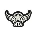 ISEE 360 MLG Star Wings Logo Embroidered Sweable Applique Patches Jackets Riders Boys Girls Jeans Bags Clothes Dress Any Garments L x H 5 x 3 inches (White)