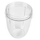 Samfox Juicer Cup, 18/24/32OZ Clear Cups Juicer Cup Parts Mug Replacement Compatible with NutriBullet Nutri 900W(18OZ)