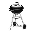 Weber 47Cm Compact Grill W/Therm Black Asia, Free Standing, Charcoal
