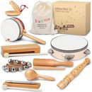 STOIE'S Musikinstrumente für Kinder ab 3 Jahre Holz Montessori Instrumente 