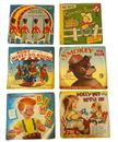 Lote de 6 discos infantiles de vinilo Peter Pan vintage de los años 50 45 rpm excelentes gráficos
