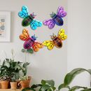 Colorful 3D metal bee decoration house and for garden ornament 19 5*13*1 cm