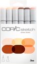 Copic Sketch Dual-Tipped PORTRAIT (Skin Tone) Markers, 6 Pc Set NEW!
