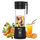 GaxQuly Portable Blender Electric Juicer 6 Blade USB Rechargable Blender Shaker for Juices, Shakes and Smoothies (380ml)