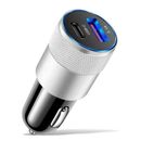 Fast Car Charger Adapter USB QC3.0 PD Type-C Quick Cigarette r Charging F8V1