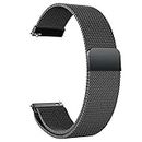 ACM Watch Strap Magnetic Loop compatible with Fastrack Reflex Power & Fastrack Reflex Hello Smartwatch Luxury Metal Chain Band Black