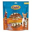 Cadet Gourmet Triple-Flavored Beef Hide Shish Kabob Dog Treats - Healthy & Natural Chicken, Duck, & Sweet Potato Dog Treats, 5 in. (12 oz.)
