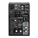 Yamaha AG03MK2 Black 6-Channel Live Streaming Loopback Mixer/USB Interface with Steinberg Software Suite