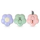 3 Pcs Mini Retractable Utility Knife, Flower Mini Box Cutter, Cute Office Supplies Letter Opener, Portable Utility Pocket Knives for DIY Cutting Paper Home School Stationery