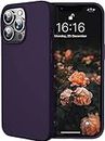 LOXXO® Microfiber Candy Case Compatible for iPhone 13 Pro Max Shockproof Slim Back Cover Liquid Silicone Case (Deep Purple)