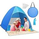 Pop Up Tent, Foldable Beach Camping Tent, Outdoor UV Protection Sun Shelters Shelter Children Family and Dog on Garden, Beach