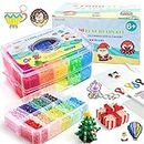 Fuse Beads, 21,000 pcs Fuse Beads Kit 22 Colors 5MM for Kids, Including 8 Ironing Paper,48 Patterns, 4 Pegboards, Tweezers, Perler Beads Compatible Kit by INSCRAFT