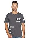 Colt Men's Printed Regular fit T-Shirt (277920547_Charcoal_M_HS
