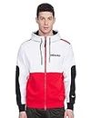 Nike Men's Polyester Hooded Neck Pullover Sweater (CU4135-101_White/University RED Black_S)