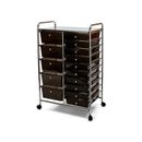 Seville Classics Rolling Utility Organizer Storage Cart for Home Office, Scho...