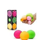 Tobar Neon Diddy Squish Ball Tactile Fidget Toys (Pack of 3), 5.4 x 5.4 x 5.4 cm