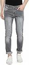Ben Martin Men's Slim Fit Stylish Stretchable 34 Size Grey Cotton Denim Jeans Pant for Men, JJ3-7