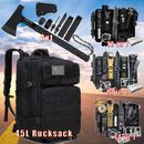 Außen Notfall Survival Gear Kit Tomahawk Rucksack Überleben Outdoor Camping Tool