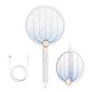 ASPECTEK Upgraded 3000V Electric Fly Swatter for Indoor and Outdoor, Portable, Foldable, Rechargeable with Improved Battery Life, Fly Zapper USB Charging Cable