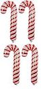 COLLECTIVEMED® 4 Pieces Inflatable Aluminum Candy Cane Balloons Inflatable Candy Balloon Christmas Candy Cane for Christmas Fancy Decoration
