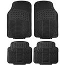 Riderscart Anti-Skid Rubber Car Floor Mat for Tata Tiago, All-Weather Protection Heavy Duty Floor Mat for Car with Anti Tear Technology, Automotive Floor Mats (Set of 4, Black)