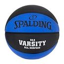 Spalding Varsity All Surface Outdoor Rubber Basketball, Size 6, 28.5-in, Blue/Black