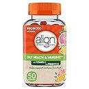 Align Gut Health & Immunity Prebiotic + Probiotic Gummies, Helps Support Good Health and Immune Function, Citrus Flavoured, 50 Count