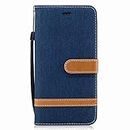 Yiizy Case for Apple iPhone 7 Plus, Cowboy Pattern Design Leather Wallet Cover Cases TPU Silicone Case Protector Card Slot Style (Dark Blue)