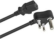 Tekcharze Computer AC Power Cable/Cord 3 Pin 1.8 Meter Compatible for Printer/Scanner/LCD/Game Players/Cameras/AMPS and Fits Most Computers