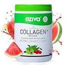 OZiva Collagen Builder (Watermelon) With Biotin & Vitamin C For Brighter & Youthful Skin | Plant-Based Collagen Supplement Powder | Collagen Type II Synthesis | Certified Vegan 250g (Pack of 1)