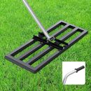 Lawn Leveling Rake,30x10 inch Lawn Leveler Tool with 6.5FT(87'') Aluminum Handle